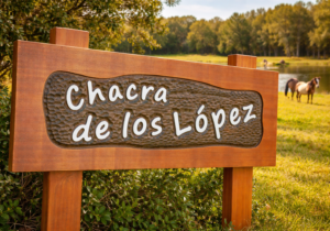 Cartel en madera 100cm x 30cm